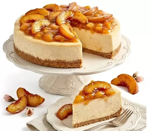 Andyanand - Sugar-Free Peach Cheesecake Andyanand - Sugar-Free Peach Cheesecake